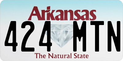 AR license plate 424MTN