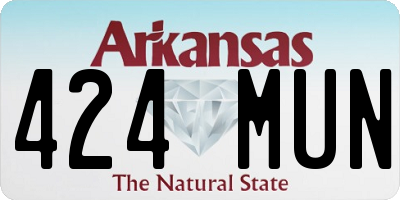 AR license plate 424MUN