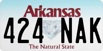 AR license plate 424NAK