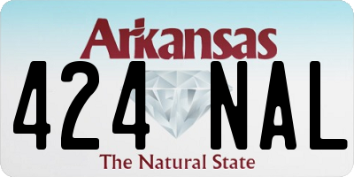 AR license plate 424NAL