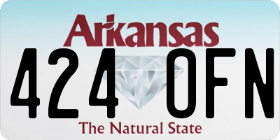 AR license plate 424OFN