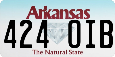 AR license plate 424OIB