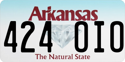 AR license plate 424OIO