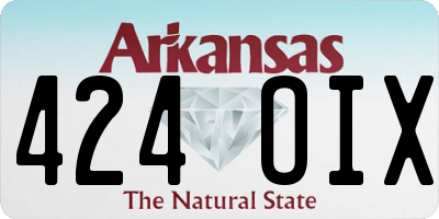 AR license plate 424OIX