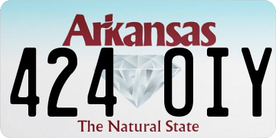AR license plate 424OIY