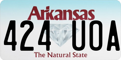 AR license plate 424UOA