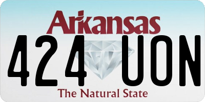AR license plate 424UON