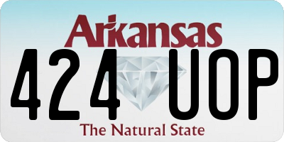 AR license plate 424UOP