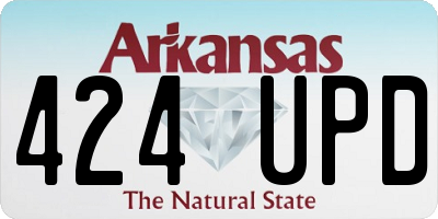 AR license plate 424UPD