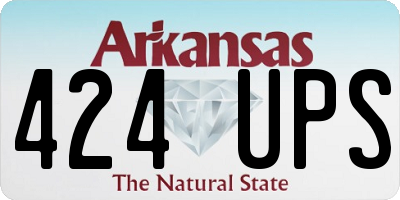 AR license plate 424UPS