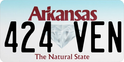 AR license plate 424VEN