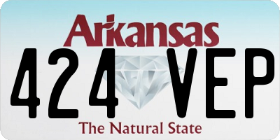 AR license plate 424VEP