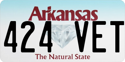 AR license plate 424VET