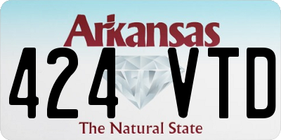 AR license plate 424VTD