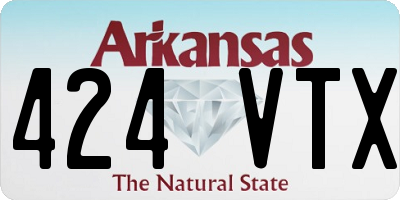 AR license plate 424VTX