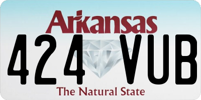 AR license plate 424VUB