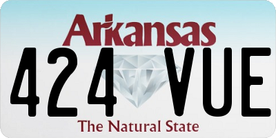 AR license plate 424VUE