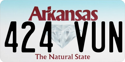 AR license plate 424VUN