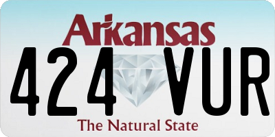 AR license plate 424VUR