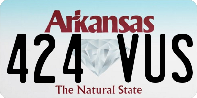 AR license plate 424VUS