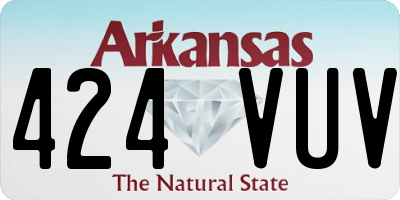 AR license plate 424VUV