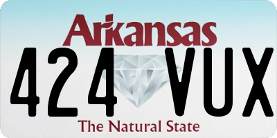 AR license plate 424VUX