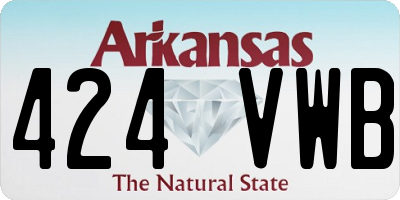 AR license plate 424VWB