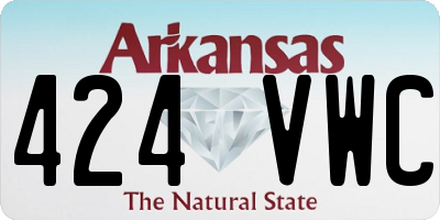 AR license plate 424VWC