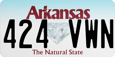 AR license plate 424VWN