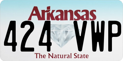 AR license plate 424VWP