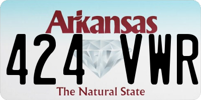 AR license plate 424VWR
