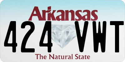 AR license plate 424VWT