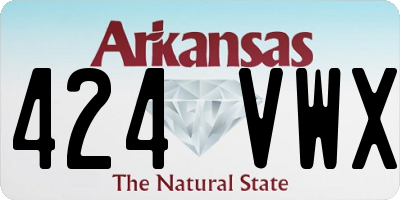 AR license plate 424VWX