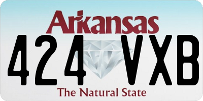 AR license plate 424VXB