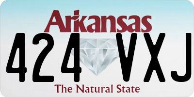 AR license plate 424VXJ