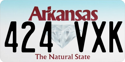 AR license plate 424VXK