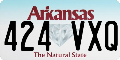 AR license plate 424VXQ