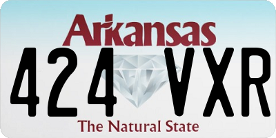 AR license plate 424VXR