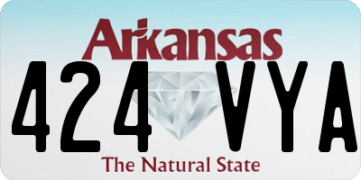 AR license plate 424VYA
