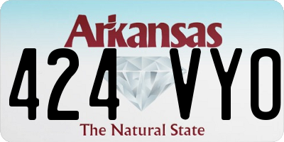 AR license plate 424VYO