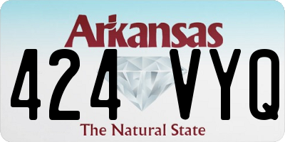 AR license plate 424VYQ