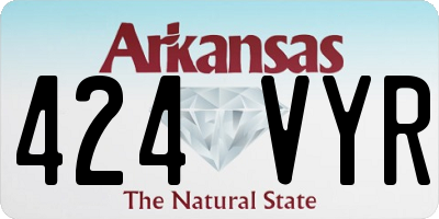 AR license plate 424VYR
