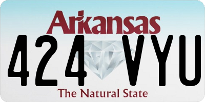 AR license plate 424VYU