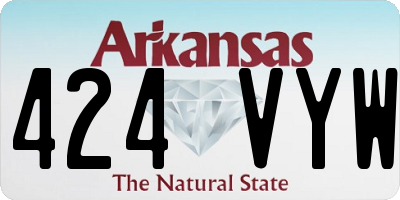 AR license plate 424VYW