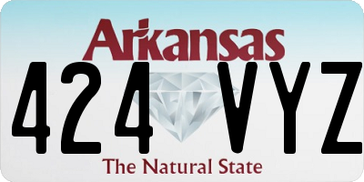 AR license plate 424VYZ
