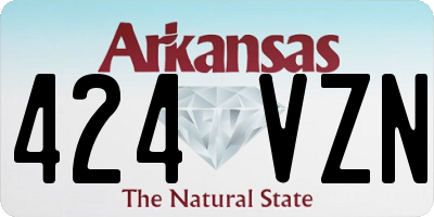 AR license plate 424VZN