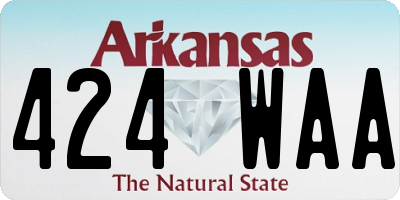 AR license plate 424WAA