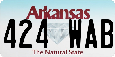 AR license plate 424WAB