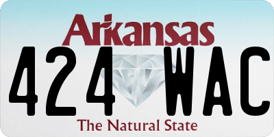 AR license plate 424WAC
