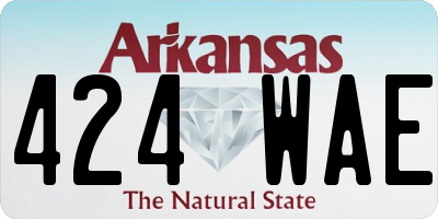 AR license plate 424WAE